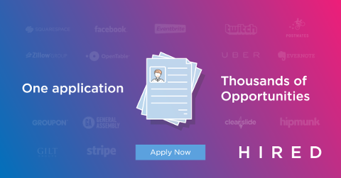 Apply to jobs in Hired